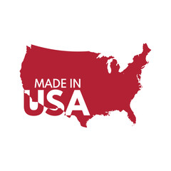 Made in the USA. Designation, logo, sign - vector illustration