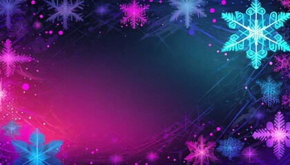 Fantastic winter background, snowflakes, with space for text