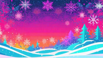 Fototapeta na wymiar Fantastic winter background, snowflakes, with space for text