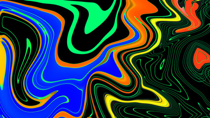Abstract swirly colorful shiny pattern marble background