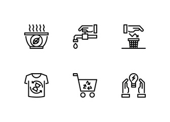 sustainable icons set