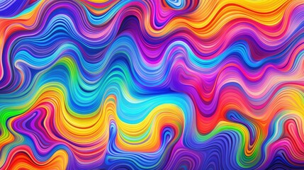 abstract colorful background with waves - generative ai