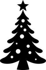 Christmas tree icon and New Year, stylish vector illustration, EPS10