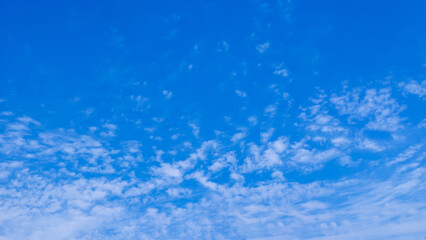 The sky at sunset is cloudy. Beautiful photo of heaven in high quality. Stock image of clouds.