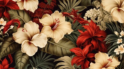Colorful flowers background - generative ai