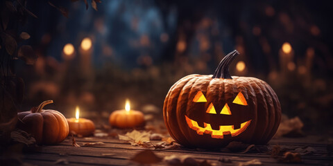 Halloween pumpkin landscape