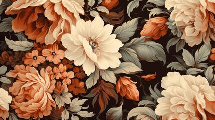 style floral pattern wallpaper texture - generative ai