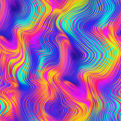 psychedelic wave rainbow ridged topological map