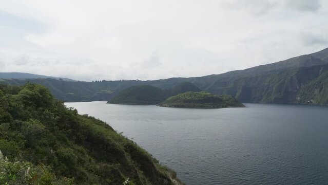 Laguna Cuicocha close to Otavalo in Ecuador.