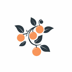 Fototapeta premium Apricots in cartoon, doodle style. 2d vector illustration in logo, icon style. AI Generative