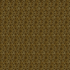 Islamic seamless pattern. Seamless pattern in authentic arabian style. Vector illustration. Repeating gold arabesque background.