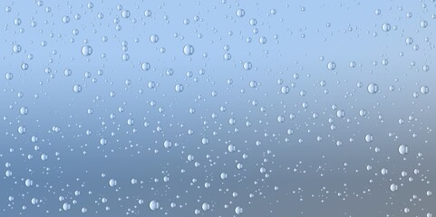 Glasscheibe mit vielen Wassertropfen