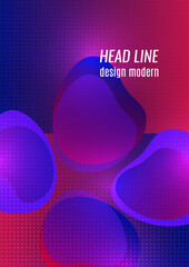 Abstract soft transparent fluids, overlay of shapes. Bright colors. Template for background, poster, banner, flyer, brochure. Vector