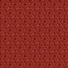 Islamic seamless pattern. Seamless pattern in authentic arabian style. Vector illustration. Repeating gold arabesque background.