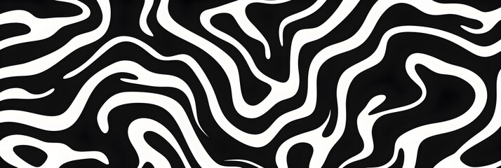Wavy  brush strokes vector seamless pattern