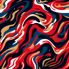  swirled brush strokes vector seamless pattern