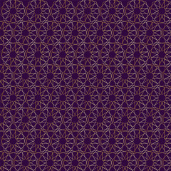 Islamic seamless pattern. Seamless pattern in authentic arabian style. Vector illustration. Repeating gold arabesque background.