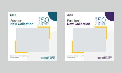 modern fashion sale banner collection, clothing sale banner vector, fashion discount sale banner, new fashion collection social media post