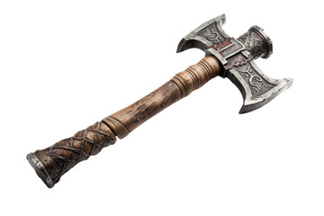 Medieval War Hammer for Armored on isolated background - obrazy, fototapety, plakaty