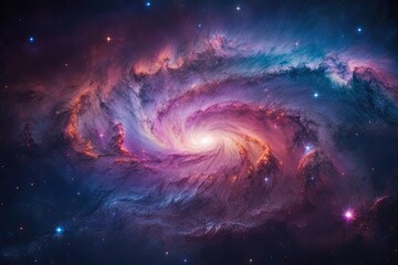 Obraz premium Enchanting Galaxy Nebula Cloudscape