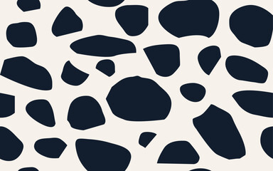 Minimalist black and white trendy abstract print. Seamless pattern. 