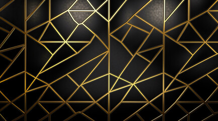 Luxury black and gold geometric background. 