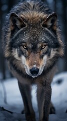 Fototapeta premium portrait of lone wolf wallpaper