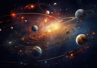 "Planetary Parade: When the Celestial Spheres Align" Generativ Ai,