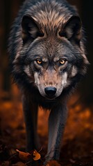 Fototapeta premium portrait of lone wolf wallpaper