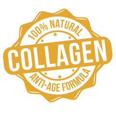Collagen label or stamp