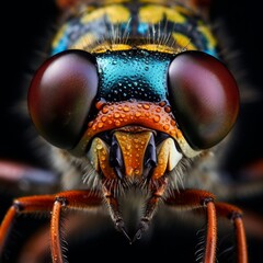 Ai Generated Macro Photography of a Dragonfly