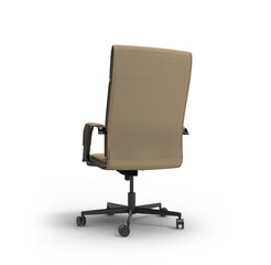 3D office chair isolated. Isometric back view.