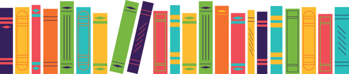  Book spines. Books on a transparent background. Vector illustration, eps 10.  © Sun_Rise