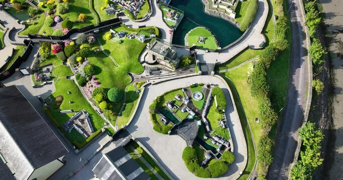 Miniature buildings of Irish towns. West Cork Model Railway Village 4k