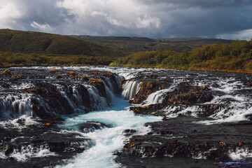 Cascade, eau bleu Islande
