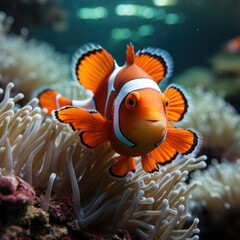  a silly orange clownfish cartoon
 - obrazy, fototapety, plakaty