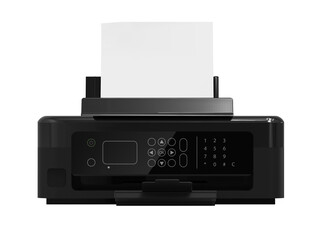 Obraz premium 3d isolated realistic printer. Stationery and office supplies. Blank folio mockup. Scene creator.