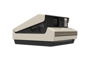 Retro camera icon isolated instant 3d render illustration scene creator