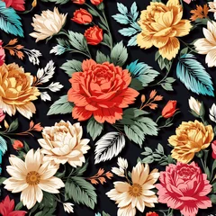 Meubelstickers seamless floral pattern © Nilson Rosa