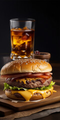burger and cola