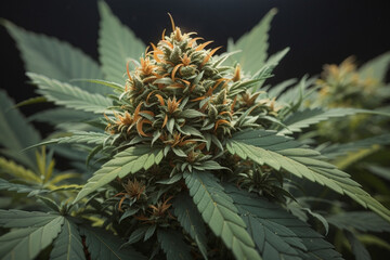 close up of marijuana plant