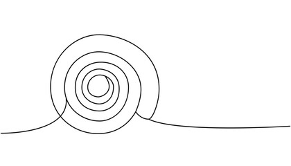 Underwater shell one line continuous drawing. Tropical underwater shell continuous one line illustration. Vector minimalist linear illustration.