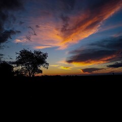 Fototapeta na wymiar sunset in a landscape