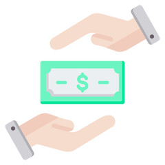Borrowing Of Money Flat Icon