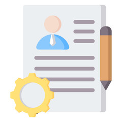 Management Contract Flat Icon