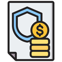 Indemnity Provisions Outline Color Icon