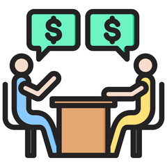 Renegotiation Outline Color Icon