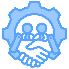 Partnership Blue Icon