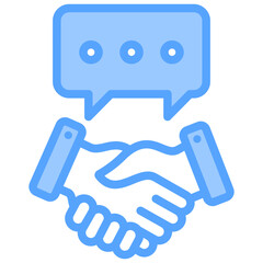 Verbal Contract Blue Icon