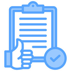 Obraz premium Acceptance Blue Icon
